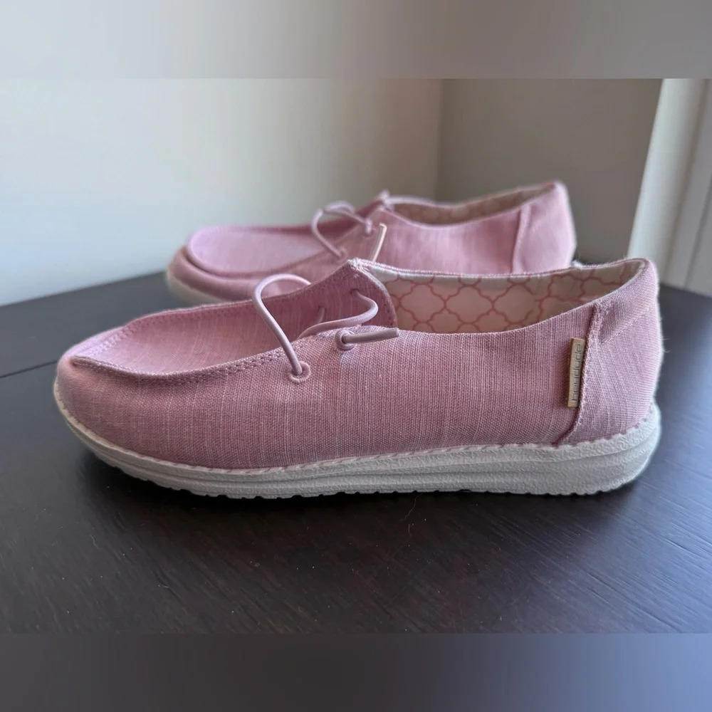 Hey Dude Kids Pink Moccasins
